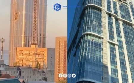 Drone Crash in Saratov, Russia: High-Rise Building Struck, No Fatalities Reported (VIDEO)