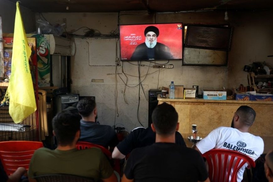 Hezbollah leader criticizes Israeli bombings while warplanes create noise in Beirut