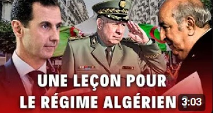 Algeria at a Crossroads: Lessons from Syria's Downfall (video)