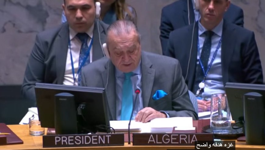 Video: Algeria from the Security Council podium: "Thank you, Israel"